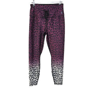 Good American The Ombre Leopard Cinch Waist Leggings Size 2 US Medium